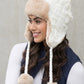 Cable Weave Pom Trapper Hat