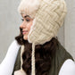 Cable Weave Pom Trapper Hat