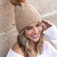 Chunky Knit Fur Pom Beanie