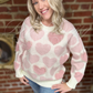 Heart Sweater with faux Pearl Detailing