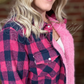 Pink Plaid Lined Jacket / Shacket